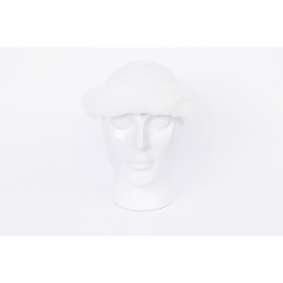 Morecco White fur headband