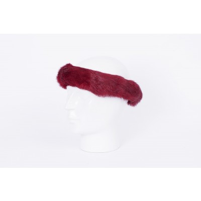 Morecco Bordeaux fur headband