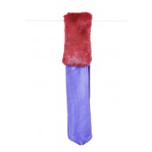 Morecco Silk and Fur Purple Large Scarf