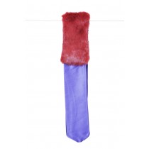 Morecco Silk and Fur Purple Large Scarf