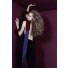 Morecco Silk and Fur Violet Scarf